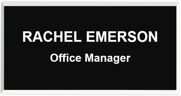 1-1/2" x 3" Name Badge Square Corners /Beveled Edge with Magnet backer