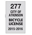 B801 Small Bicycle License
