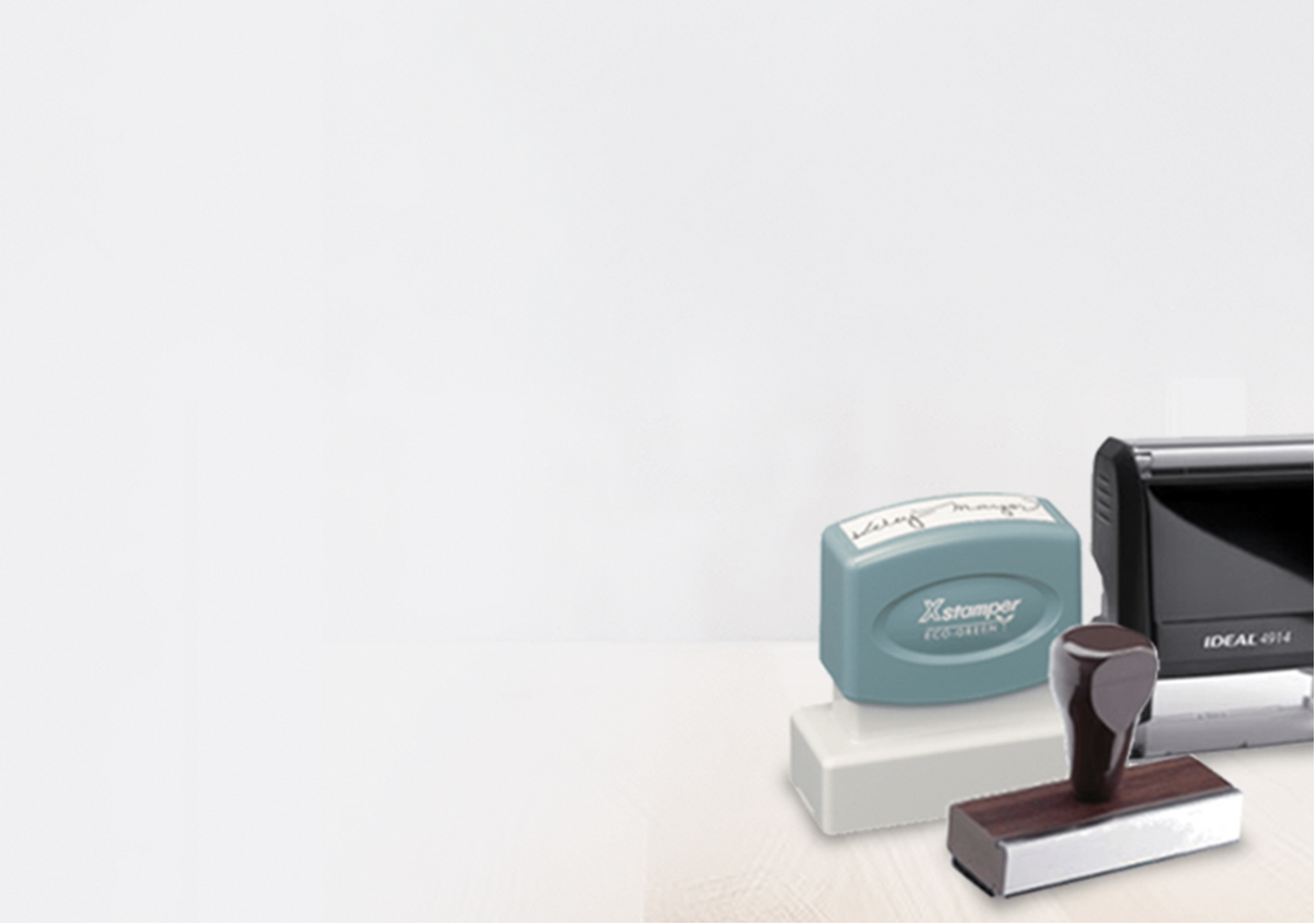 Self-Inking, Pre-Inked and Hand Rubber Stamps