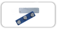 1.5" x 3" Name Badge Rounded Corners / No Bevel Magnet Backer 2 Lines