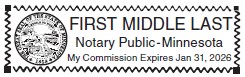 MINNESOTA  NOTARY STAMPS & NOTARY ITEMS
