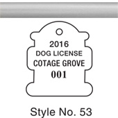 Dog & Cat License Tags - Silver aluminum Dog & Cat License Tags - Silver aluminum