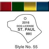 Dog & Cat License Tags - Colored Aluminum Dog & Cat License Tags - Colored Aluminum