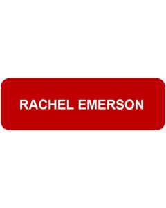 1 x 3 Name Badge Rounded Corners No Bevel Pin Backer