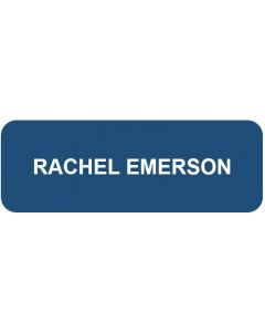 1 x 3 Name Badge Rounded Corners No Bevel Magnet Backer 2 Lines