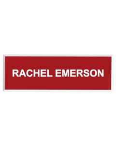 1" x 3" Name Badge Square Corners /Beveled Edge with Pin Backer